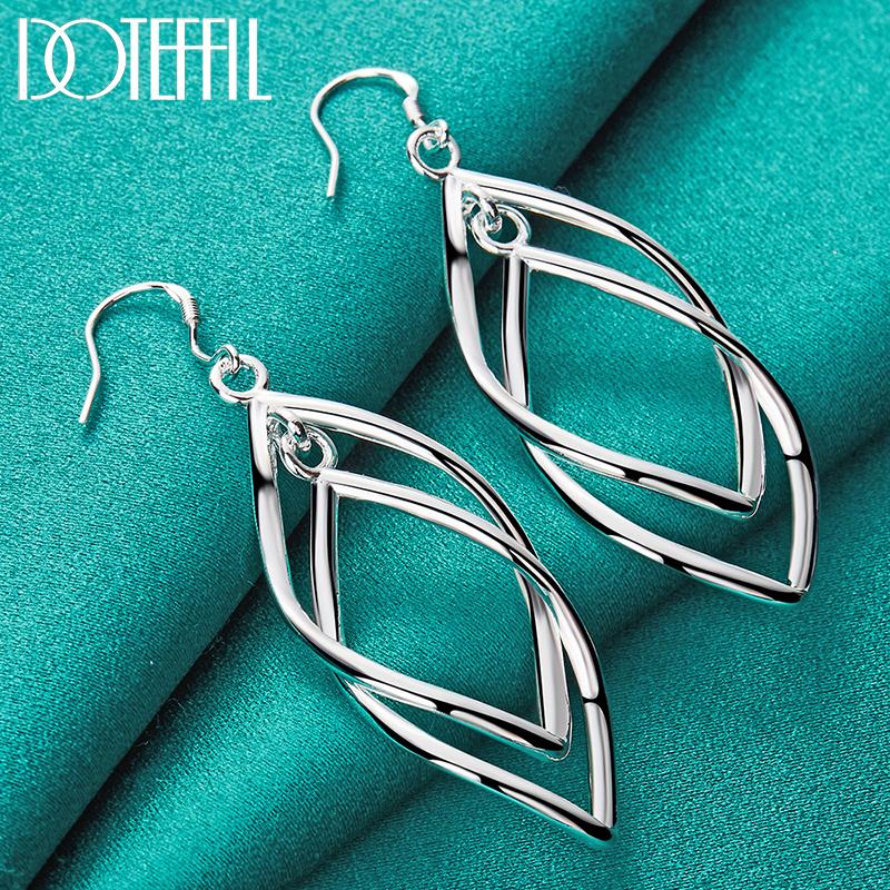 

Свадебные серьги-подвески из стерлингового серебра 925 пробы, модные ювелирные изделия 6.20*1.80cm