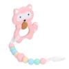 Baby Cartoon Teething Toy Food Grade Silicone Infant Chew Toy   Shape and Chain Design