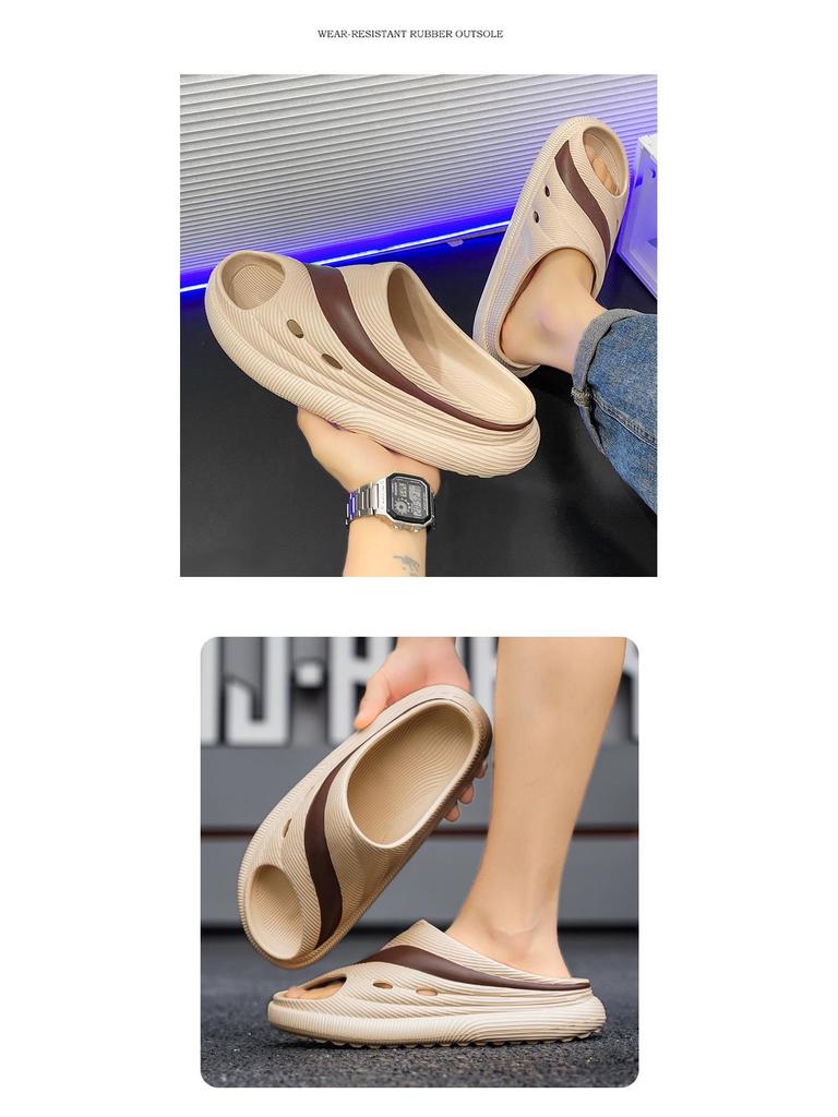 Men's Summer EVA Sandals: Wear-Resistant, Thick-Soled, One-Strap Comfort for Home and Outdoor Use