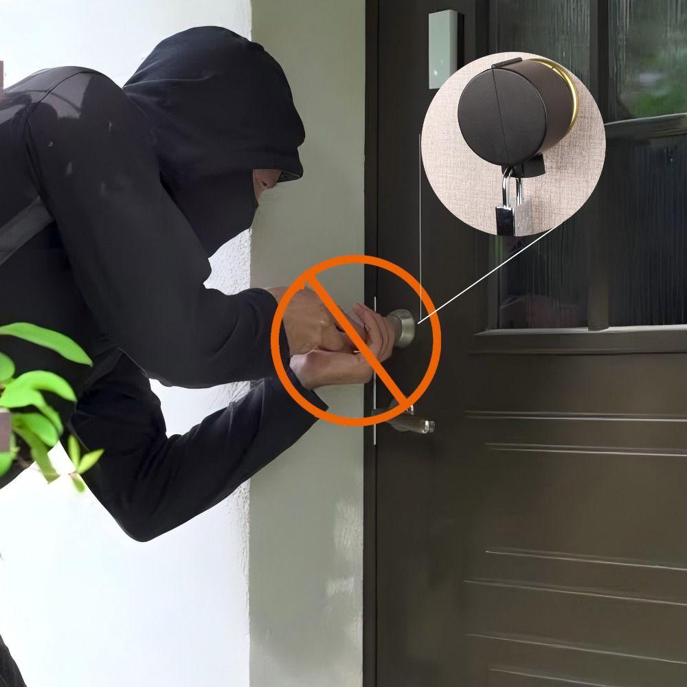 Dubbelbult Glasdörrlås Svart Färg Dörrhandtagslås Åtkomstkontrollås Husbil