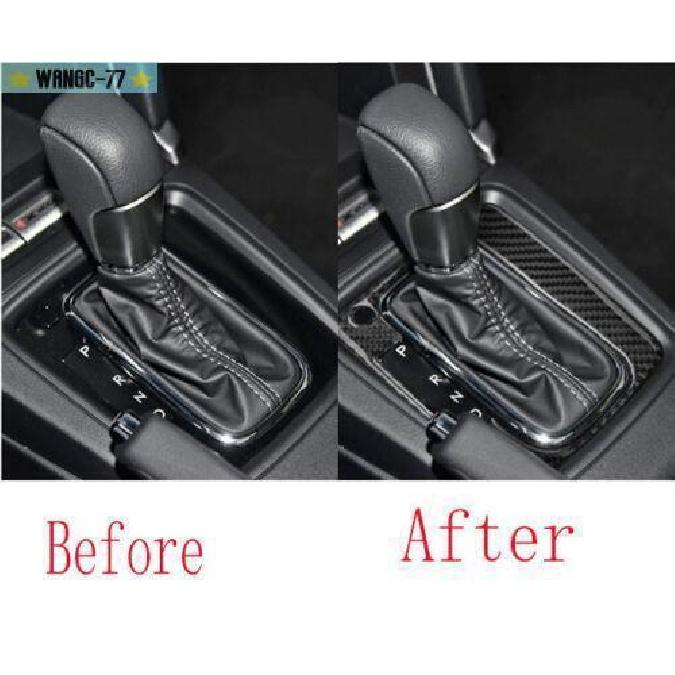 For Subaru Forester 2014-2018 Carbon Fiber Gear Shift Box Panel Cover Trim