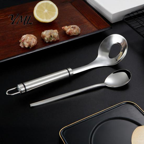 Food Grade Kitchen Utensils 2Pcs 304 Stainless Steel Meatball Maker, Non-Stick Scoop for Ice Cream Homemade Meatballs, Versatile Tool Fruit