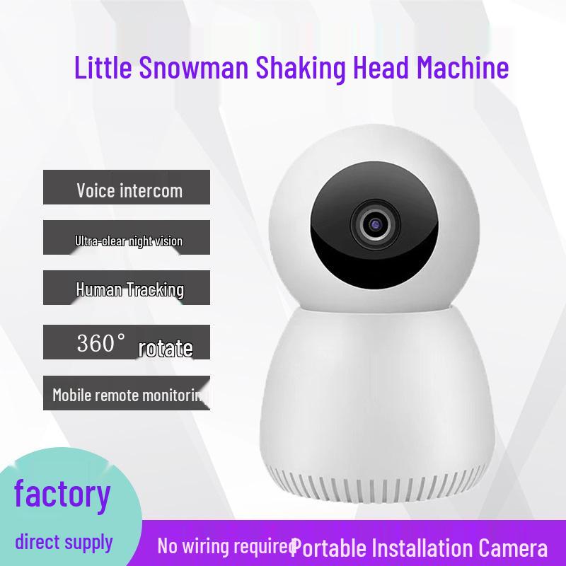 Little Snowman Smart HD Night Vision WiFi Camera with Pan-Tilt and Two-Way Intercom