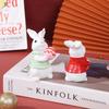 Halloween Rabbit Figurine Resin Craft Garden Decor Miniature Sculpture for Windowsill