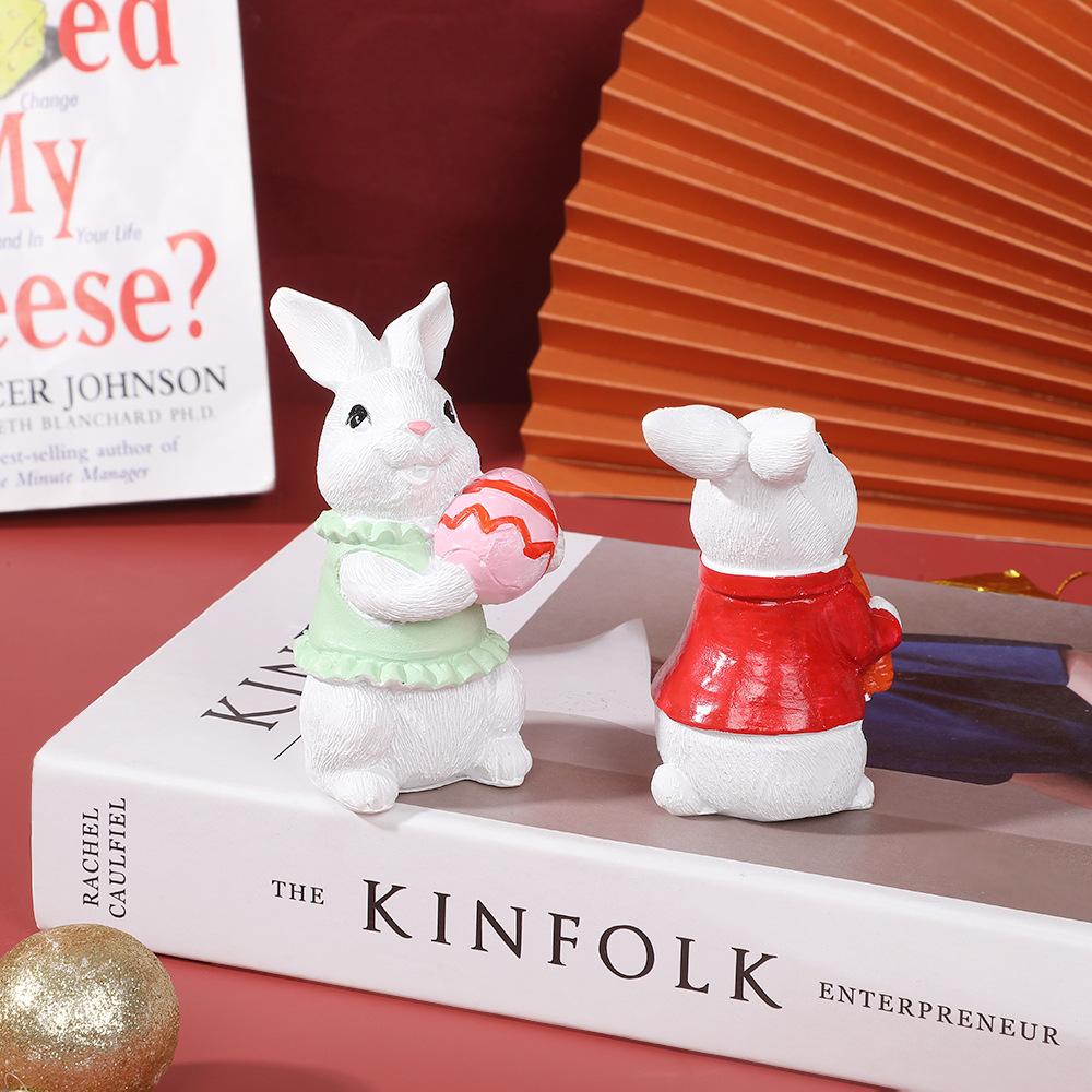 Halloween Rabbit Figurine Resin Craft Garden Decor Miniature Sculpture for Windowsill