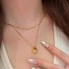 Retro High-End Luster Small Triangle Maitreya Buddha Necklace Fashion Light Luxury New In Stacked Collar Chain Party Jewelry