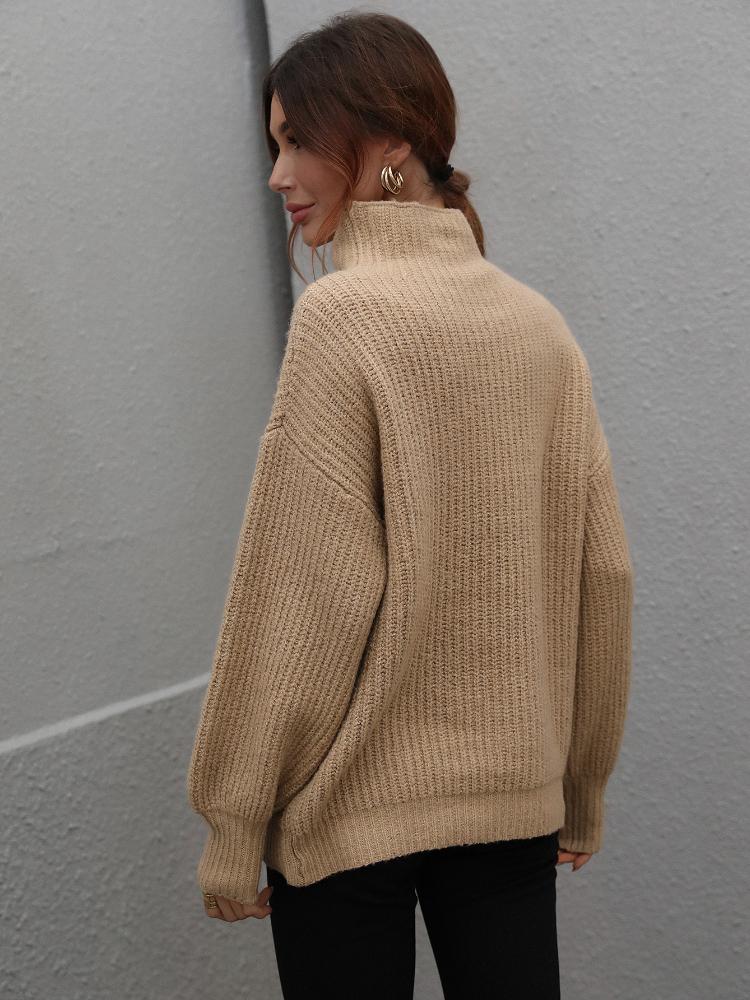 Women's Thickening Sweater Casual Vintage Solid Sweater Pullovers Female Loose Long Sleeves Kintting Top