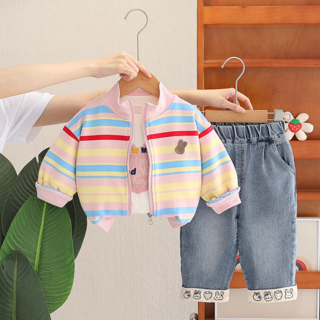 Dětská ležérní souprava s dlouhým rukávem, pohodlné každodenní oblečení