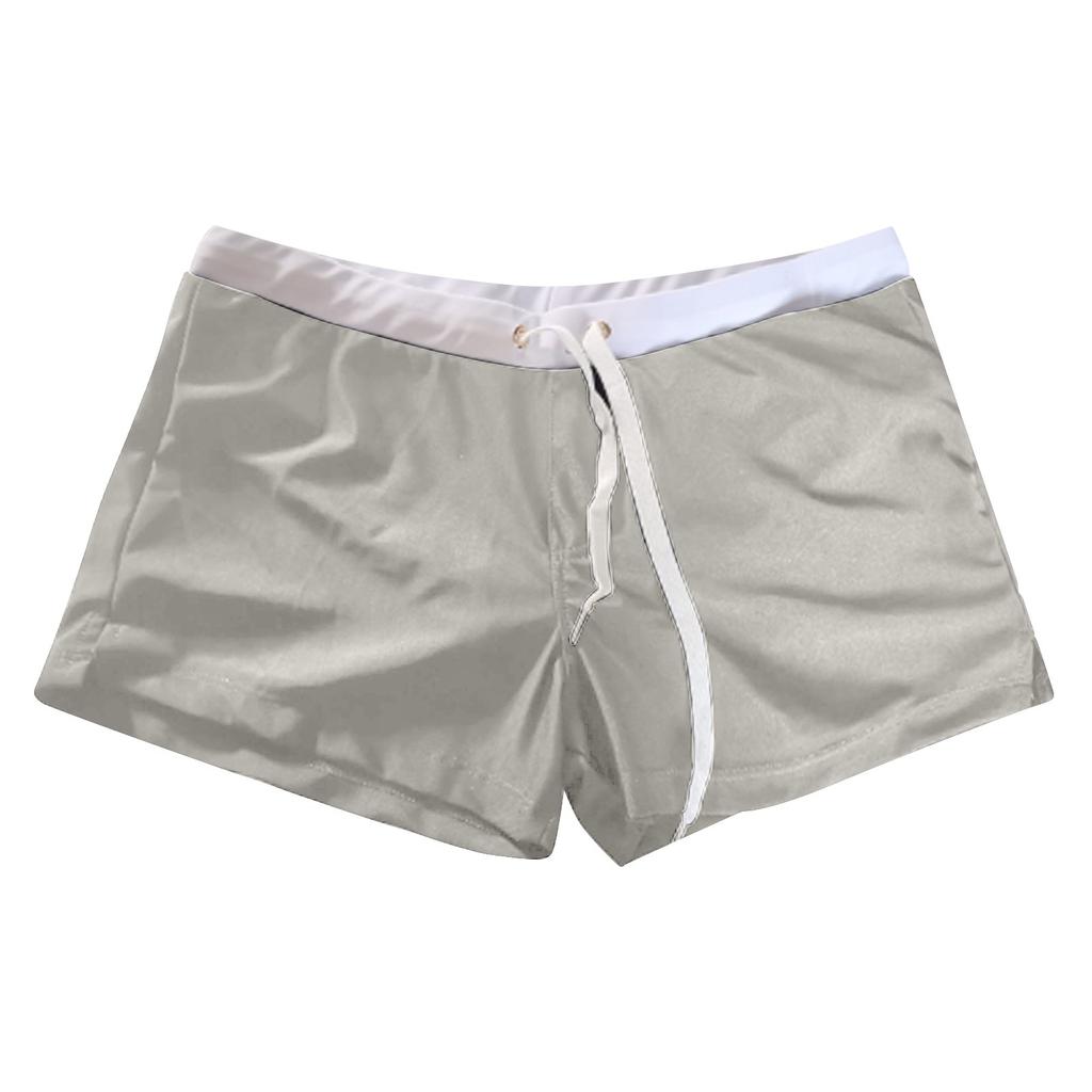Herremote Hurtigtørkende Design med Baklomme Ensfarget Flats Strand Badeshorts