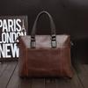 Men's Bags Handbags Horizontal Crazy Horse Leather Briefcases Men's Business Trips British and Korean Shoulder Bags Crossbody Bags