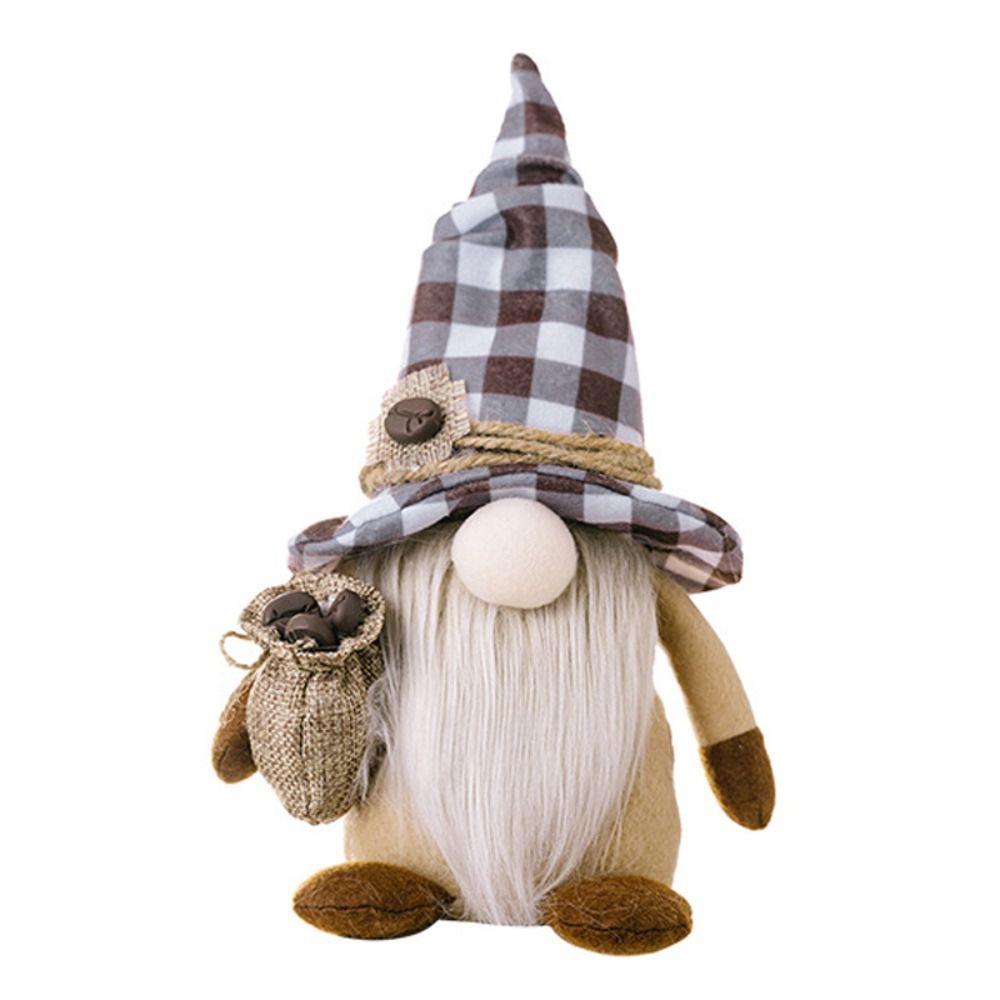 Long-Beard Stuffed Doll Rudolf Faceless Doll Toy Gnome Plush Doll  Xmas Decor