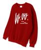 Wibelibellyu No Rush Oversized Terry Sweatshirt Red