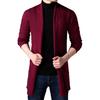 Winter Coat Solid Color Slim Casual Cardigan Warm Men Sweater Coat for Daily Wear