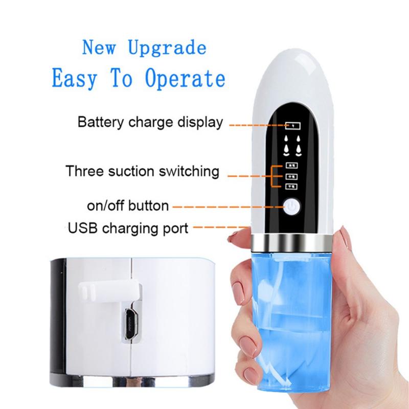 Electric Vacuum Cleaner Blackhead Pore Cleaner Water Circulation Skin Deep Cleansing USB Charging Small Bubble Beauty Care Tool