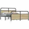 VidaXL Metal Bed Frames Without Mattress Sonoma Oak 150x200 Cm, Bedroom Furniture, Double Bed, Bed Base, Bed, 3318650