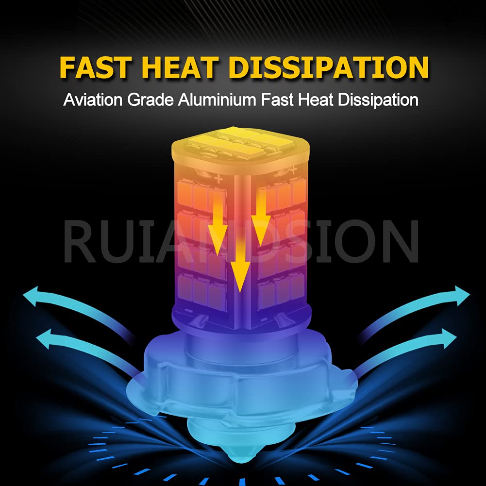 Ruiandsion P26S LED Bulb DC 3030 56SMD 6000K White Motorcycle Headlight Fog Lamp (1 Pack)