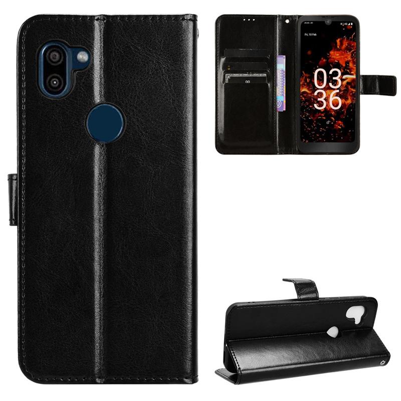 

Кожаный флип-чехол для Orbic Fun+ 4G Magic 5G Joy 4G, защитный чехол, магнитный кошелек, слот для карт, подставка, противоударный держатель, защитный чехол для бизнеса Orbic Joy 4G RC608L чёрный