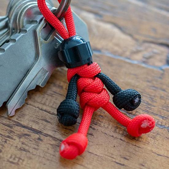 Braided Rope Keyring Skeleton Soldier Backpack Pendant Keychain with Helmet Design Portable Lightweight Keyring