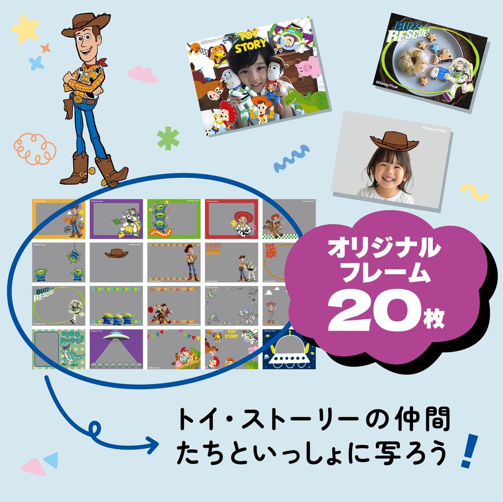 Kenko Disney Kids Camera Toy Story Keychain Toy Front and Rear Selfie Voice 20 Birthday USB microSD 447123 KC-TYS16 Set Children's Camera, Camera,