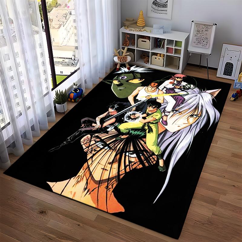 Anime Character Print Carpet with Multicolor Design for Living Room Suitable for use as an anti-slip for living room bedroom sofas