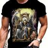 Men's Horror Skull Print T-Shirt 3D Print Vintage O-Neck Short Sleeve Fashion Oversized T-Shirts Men's Summer Street Clothing