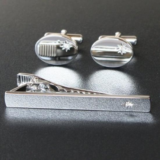 Kamakura Cufflinks Workshop June Birthstone Moonstone Cufflinks Tie Pin Set Jset001-a-6
