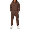 Men's Hooded Sweatshirt and Sweatpants Set Versatile Casual Athletic Outfit