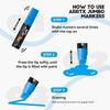 Arrtx Poster 30 15mm Wide Jumbo Acrylic Marker Permanent Paint Pens for Rock and Outdoor Painting Markers, Colors, Tip, Set, Waterproof, Painting,