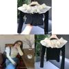 Tshirt Elegant Off Shoulder Mesh Splicing With Embroidery For Women Spring 2025