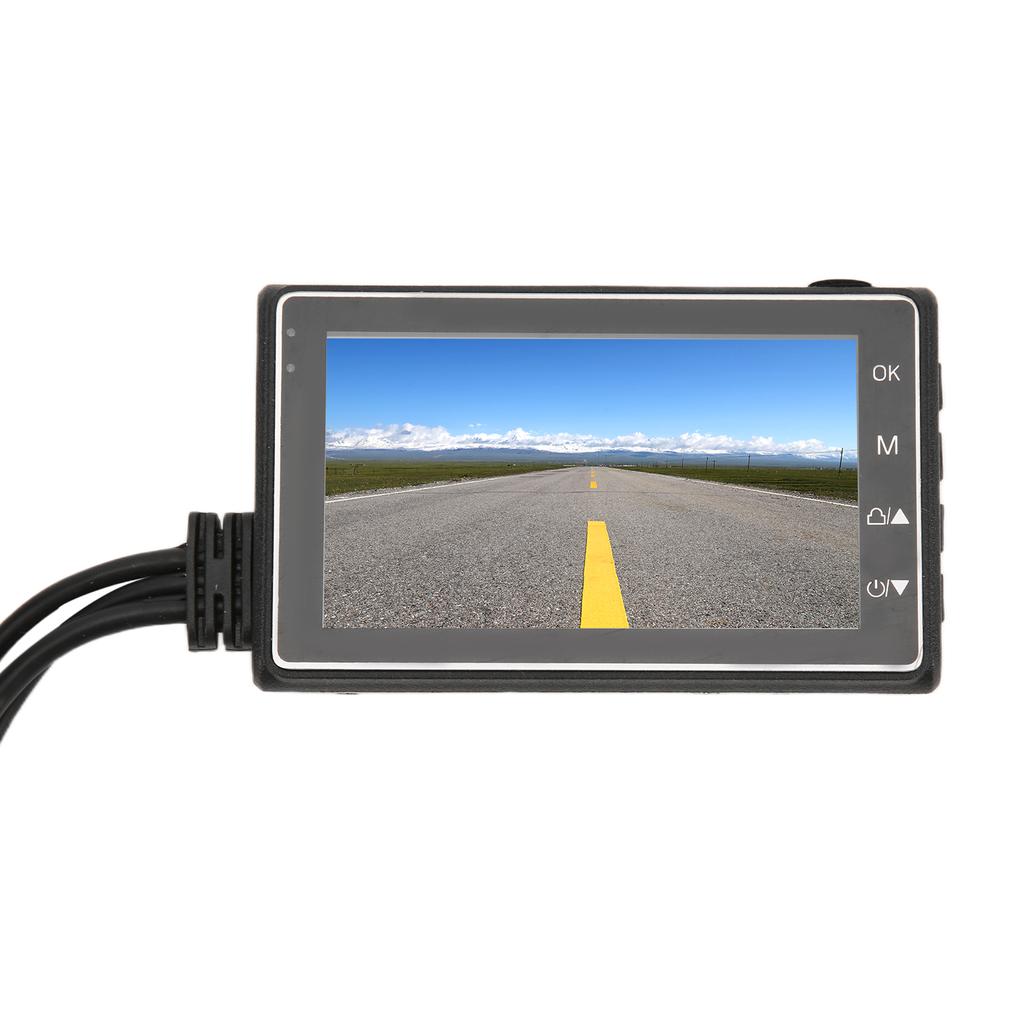 Motorcycle Video Driving Recorder Dual Camera Front Rear 1080P+720P Dash Cam Motorcycle Accessories