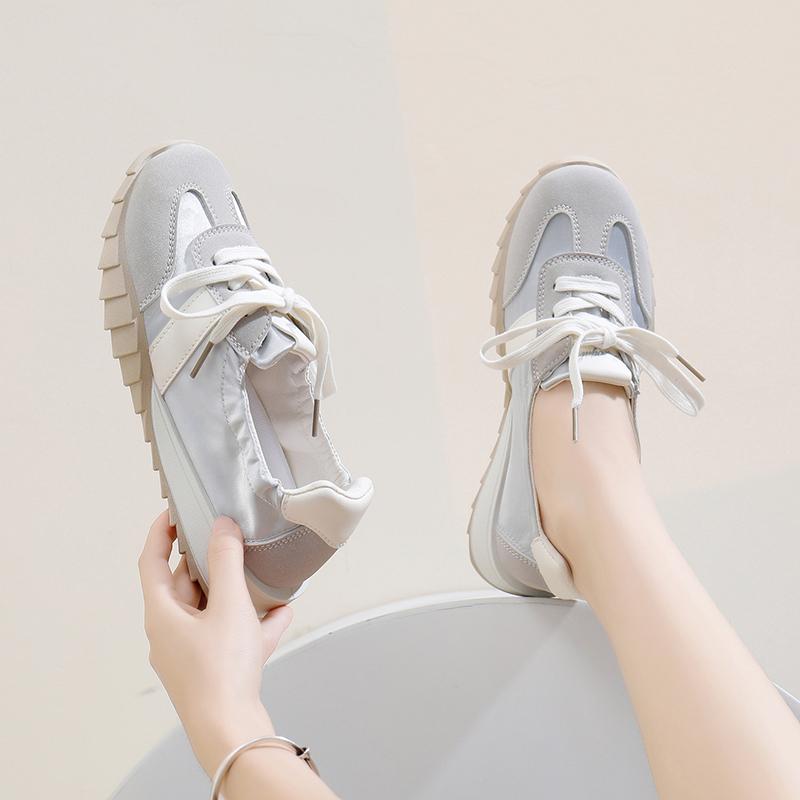 Fashion Women Sneakers Fashion Shoes Spring Trend Casual Flats Female DLSYXD Fashion Comfort White Vulcanized Platform Shoes for Women