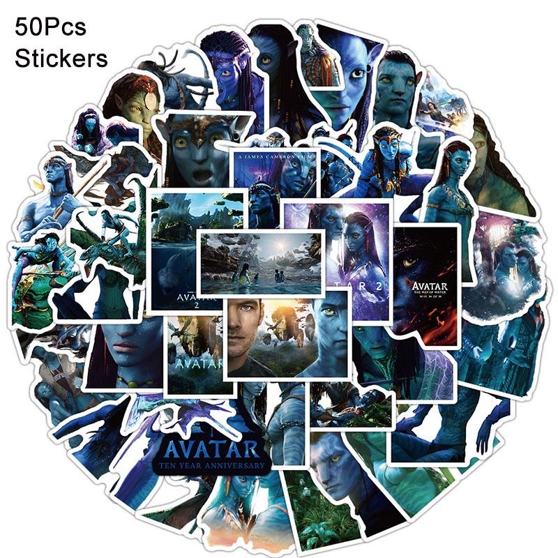 

Avatar 2 Jake Sully Neytiri Pvc Keychain Xmas Gift 50Pcs Stickers