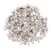 50 Stück Strass-Nieten, Nieten, Knöpfe zum Nähen, Basteln, 7 mm, Silber