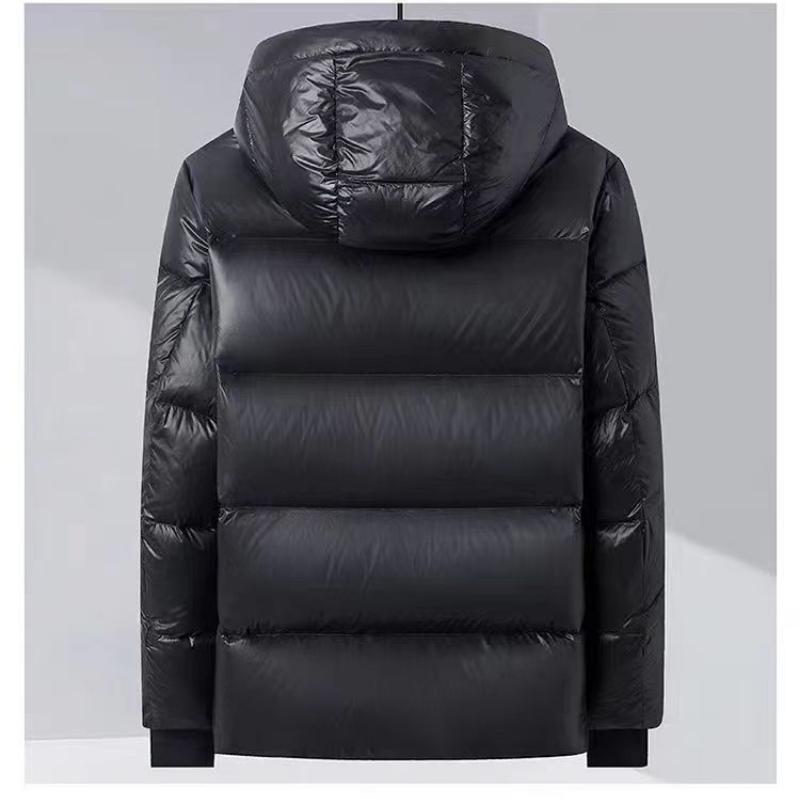Høst- og vinter Svart gull dunjakker for menn og kvinner, fasjonable løse fortykkede jakker og jakker