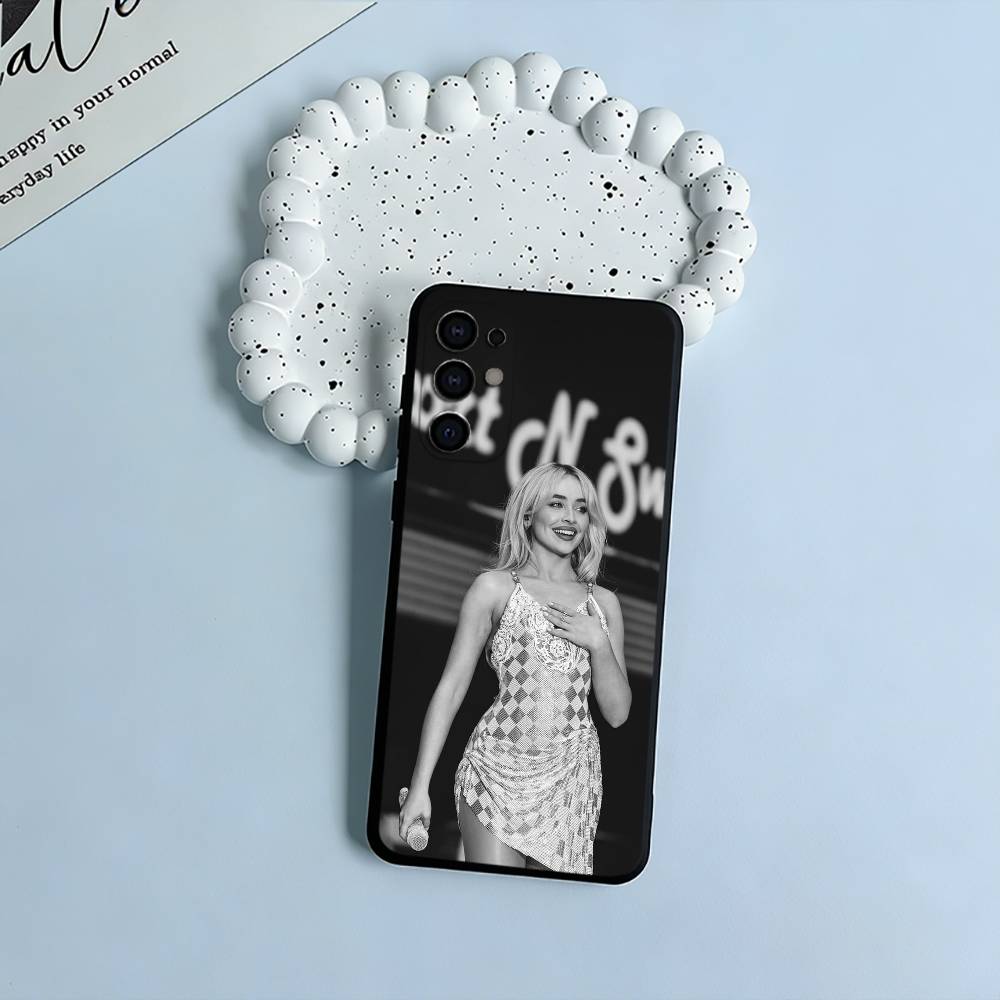

Singer S-Sabrina C-Carpenter Soft Silicone Case for Samsung S25, S24, S21, S22, S23, S30, Ultra, S20, Plus, FE, Lite-Black Samsung S23plus5G