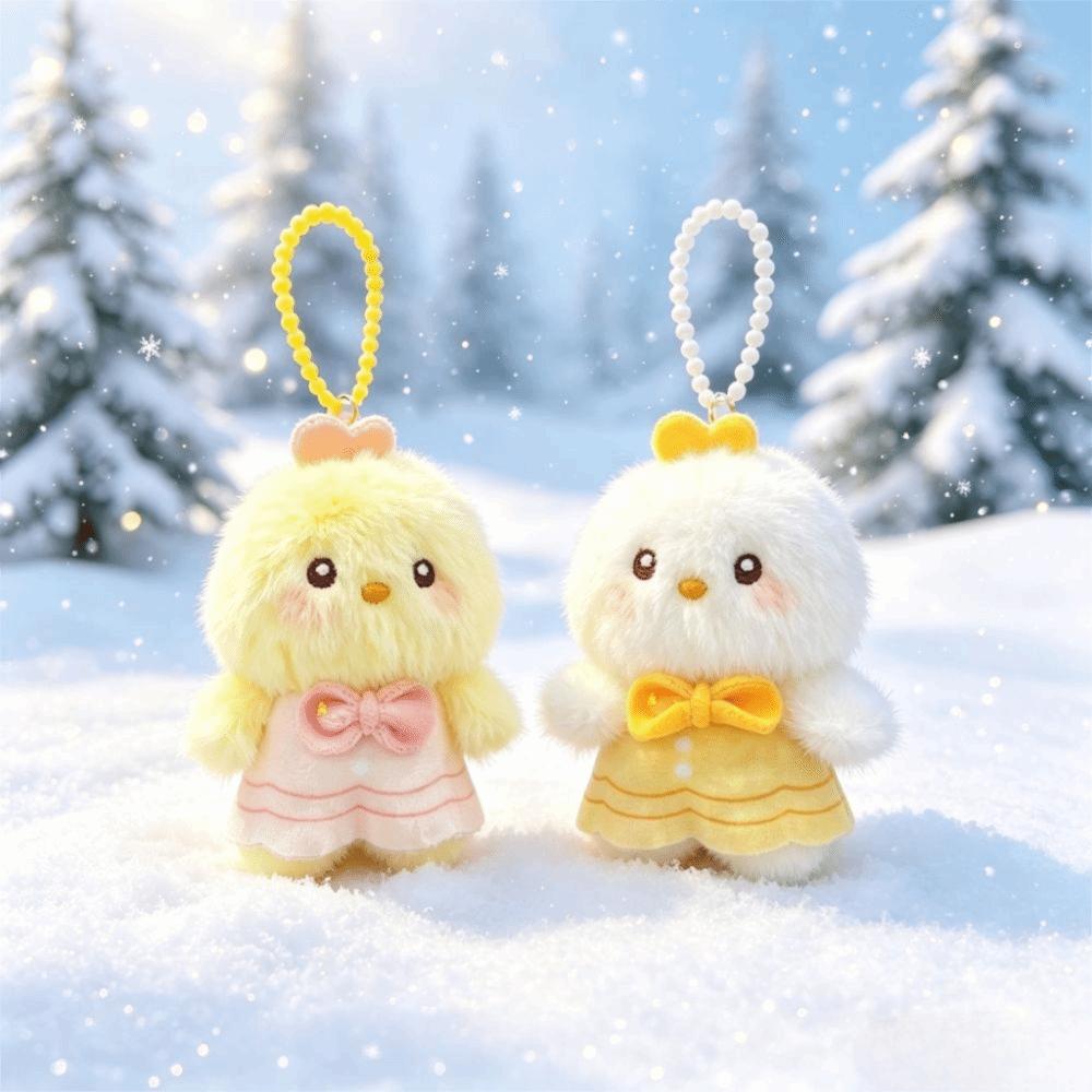 Small Size Plush Toy Keychain Fluffy Plush Doll Keyring Cute Plush Hanging Doll Bag Decor