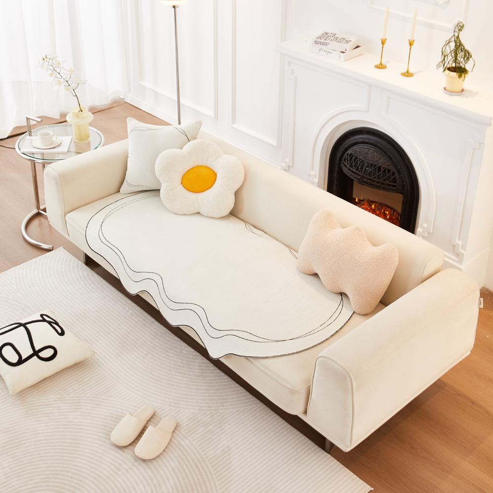 

Подушка для дивана из синели специальной формы Four Seasons, универсальные кожаные подушки для сиденья дивана, пылезащитный, нескользящий чехол на спинку, полотенце 70X70