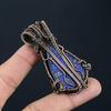 Lapis Lazuli Gemstone Handmade Copper Wire Wrap Jewelry Pendant For Wedding Gift