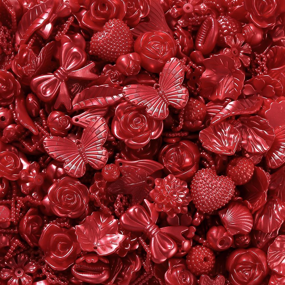 30g Colorful Mixed Butterfly Shell Acrylic Bead Loose Spacer Beads for DIY Necklace Bracelets Jewelry Making Accessories