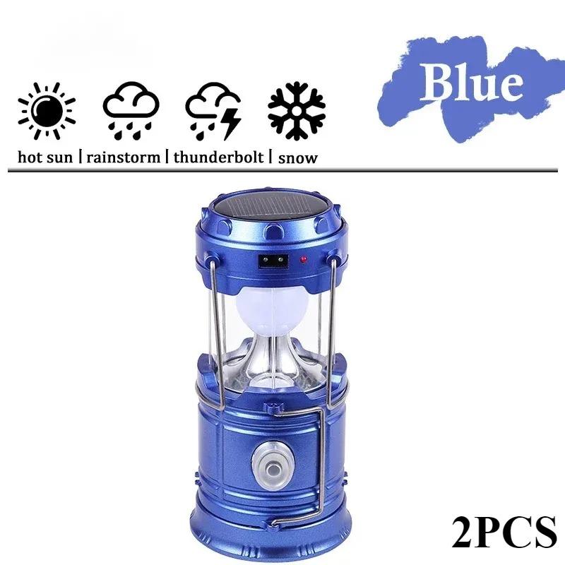 Solar Camping Light Lamp Portable Lantern USB Rechargeable LED Flashlight Waterproof Torch Power Bank For Outdoor Fishing Hiking