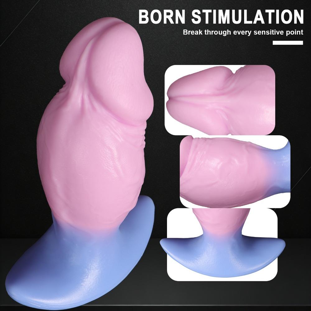 Soft Liquid Silicone Alien Butt Plug - Ultra Soft Anal Plug for Men Women, Fantasy Shape Sex Toys for Adults, Body Safe Anal Training & Solo Play