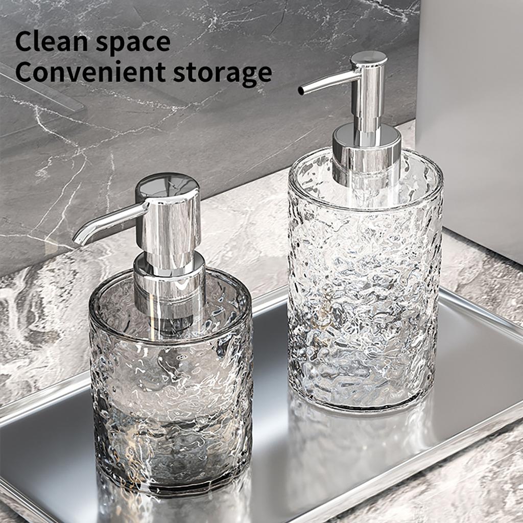 Square/Round Liquid Soap Dispenser Plastic Push Bottle Leak-proof Design Kitchen Bathroom General Purpose