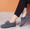 Damen Winter Freizeitschuhe Neu Weich Flach Rutschfest Slipper Mode Komfort Warm Plüsch Schleife Slip-on Damen Baumwollschuhe