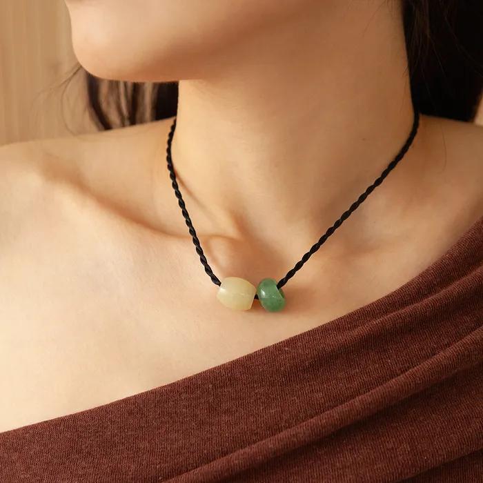 (6 colors) Gemstone String Necklace