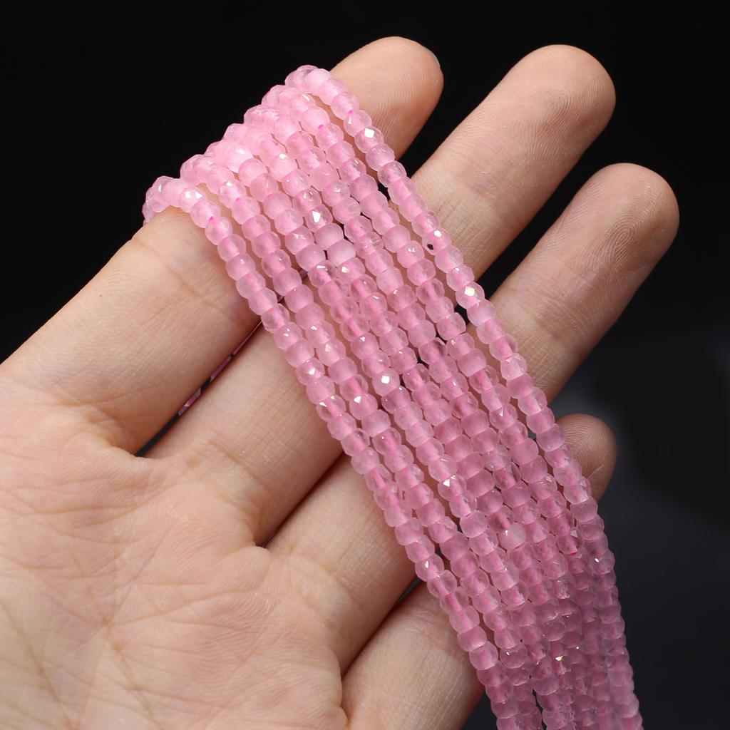 Natural Stone Beads Faceted Beads Abacus-Shaped Beads 2x3 MM Charms For Jewelry Making DIY Necklace Bracelet Earrings Accessory