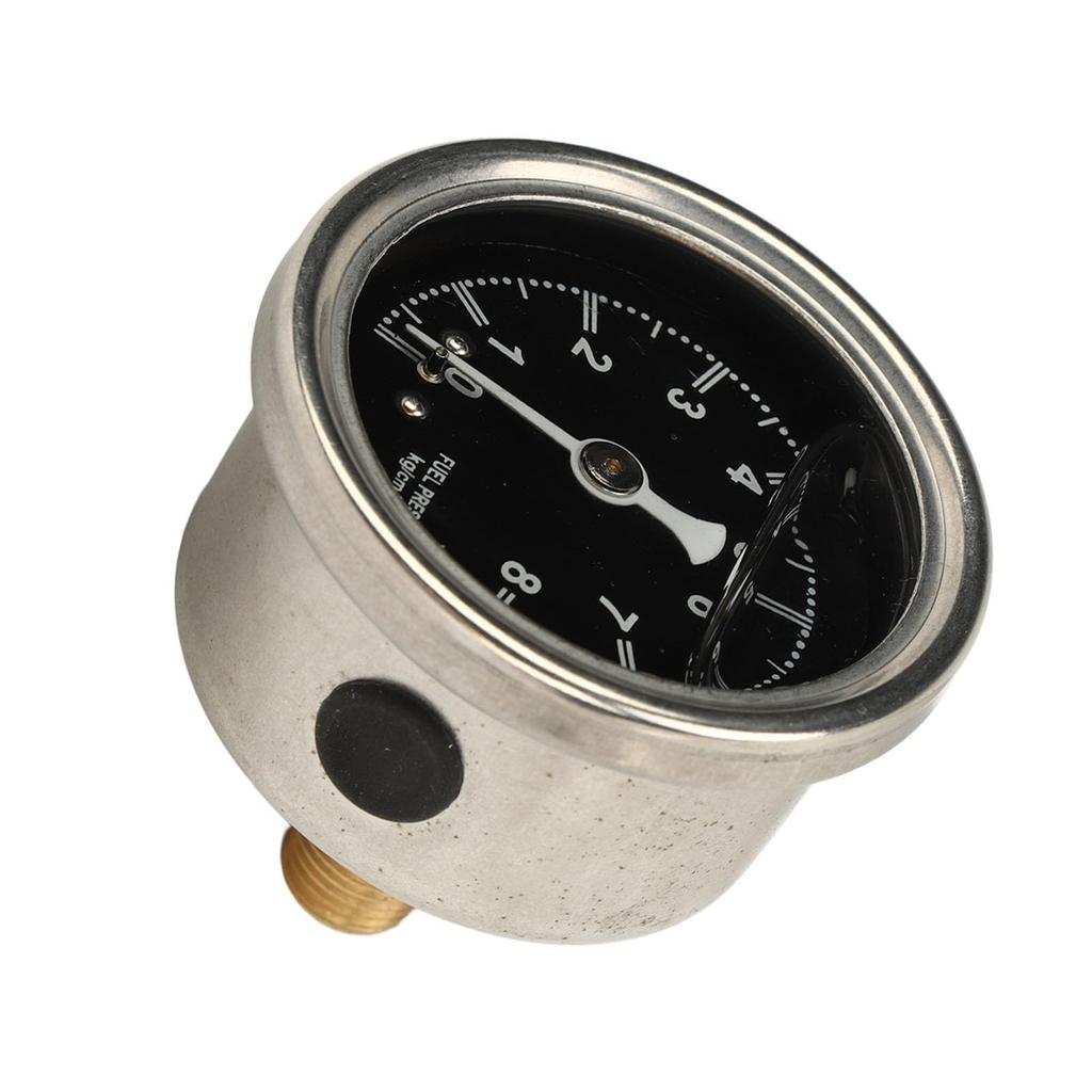 Kraftstoffdruckmesser, Stahl-Manometer, PSI-Messung 0-8 kg/cm², Druck im Kraftstoffsystem überwachen, Universelle Anwendung für Auto
