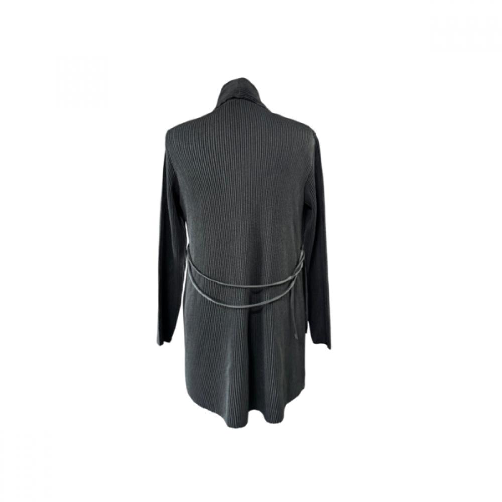 Specchio Cardigan deschis cu guler șal și panglică în talie 461 806