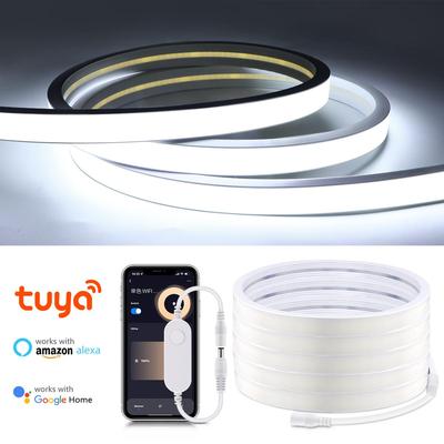 Tuya Smart WiFi APP DC 24V COB Luce LED Strip Neon Gel di silice Nastro retroilluminazione Decorazione domestica fai da te funziona con Alexa Google Home