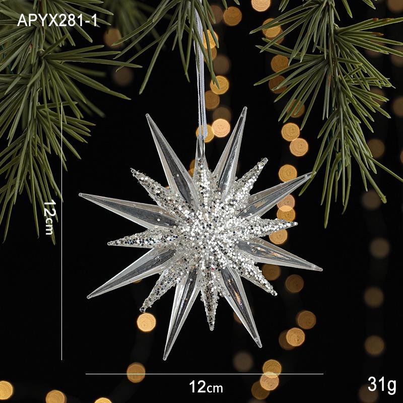 Transparent Acrylic Angel Ornament - Ice Crystal Christmas Tree Decoration