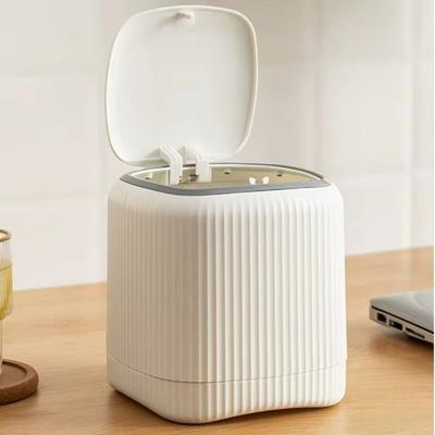 Press Type Desktop Trash Can Pop-up Lid Garbage Storage Box High Quality Paper Waste Bin  Kitchen